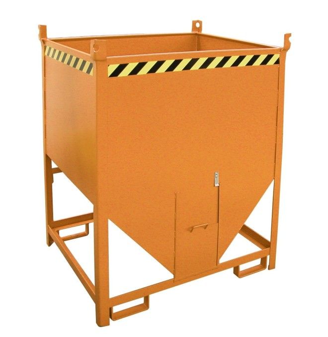 Bacs Basculants--Conteneur Silo, peint, jaune orange