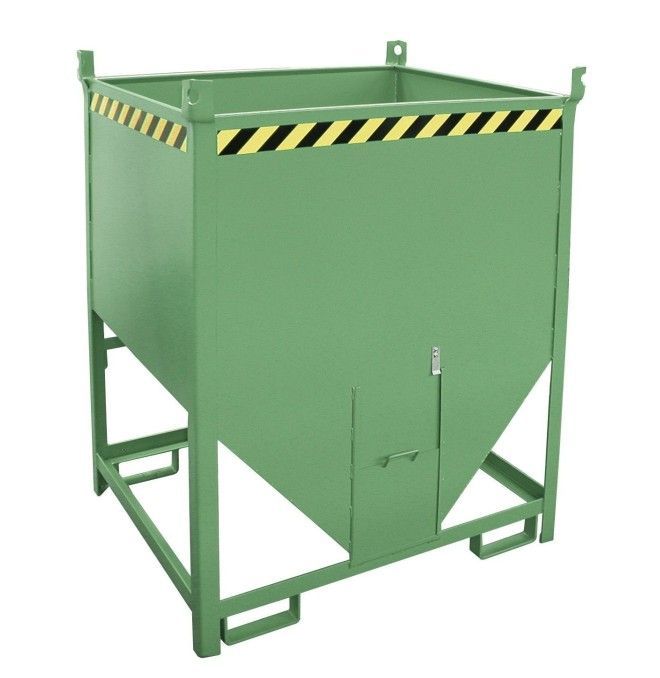 Tilting Container-Silo Container, painted, green Reseda