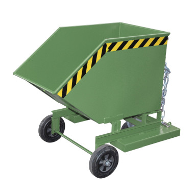 Recipiente Inclinável-Branco andando, pintado, verde