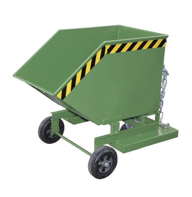 Recipiente Inclinável-Branco andando, pintado, verde