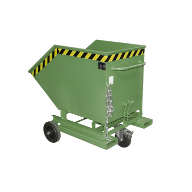 Recipiente Inclinável-Branco andando, pintado, verde
