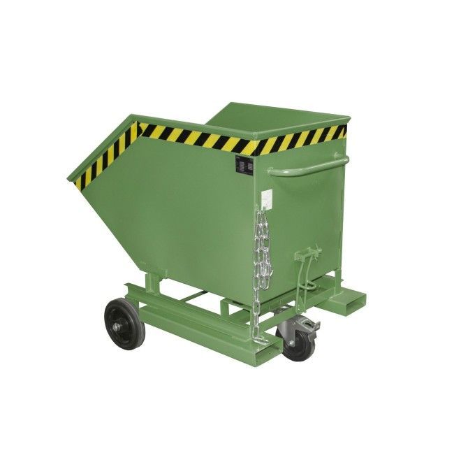 Recipiente Inclinável-Branco andando, pintado, verde