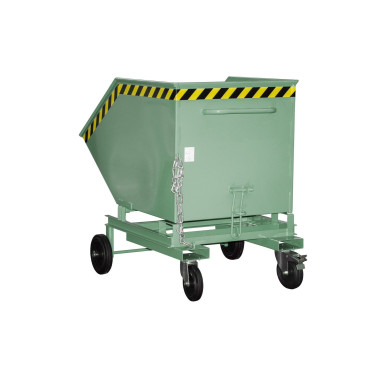 Recipiente Inclinável-Branco andando, pintado, verde