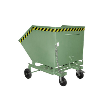 Recipiente Inclinável-Branco andando, pintado, verde