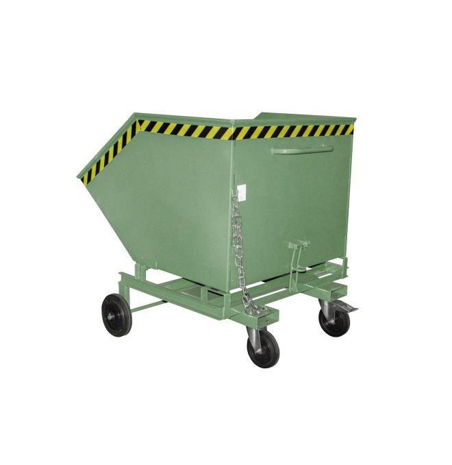 Recipiente Inclinável-Branco andando, pintado, verde