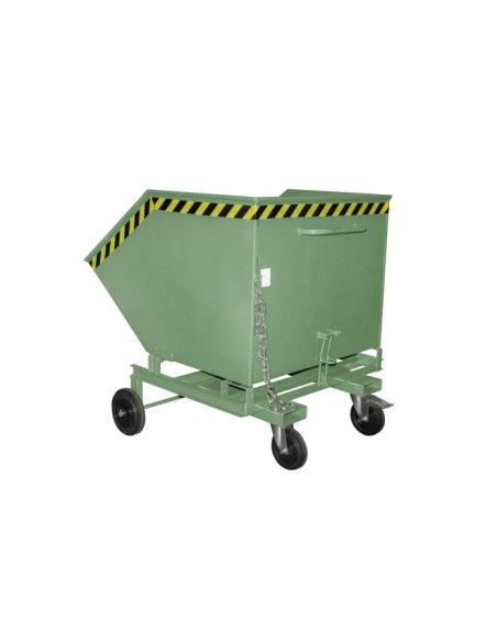 Recipiente Inclinável-Branco andando, pintado, verde