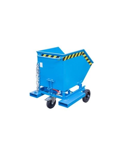 Volquete carretilla de virutas, pintado, azul claro