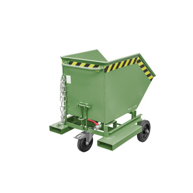 Recipiente Inclinável--Chip Barrow Tipper, pintado, verde Reseda