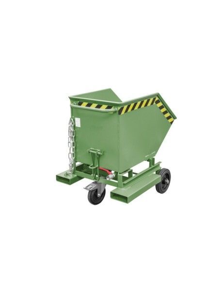 Recipiente Inclinável--Chip Barrow Tipper, pintado, verde Reseda