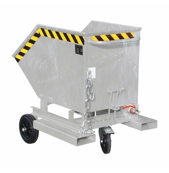 Tilting Container--Virlet wheel, hot galvanized