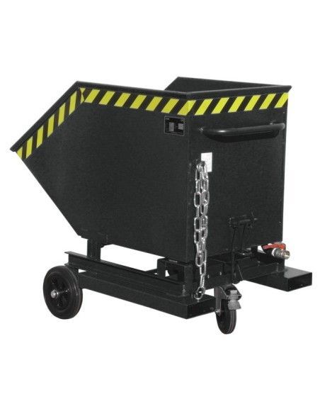 Tilting Container--Virutas wheelbarrow, painted, black grey