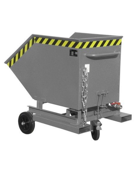 Tilting Container--Virutas wheelbarrow, painted, gray mouse