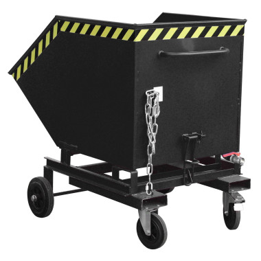 Tilting Container--Virutas wheelbarrow, painted, black grey