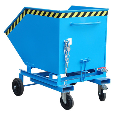 Tilting Container--Virute wheelbarrow, painted, light blue
