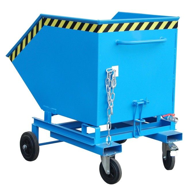 Tilting Container--Virute wheelbarrow, painted, light blue