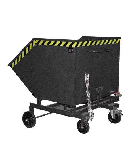 Tilting Container--Virutas wheelbarrow, painted, black grey