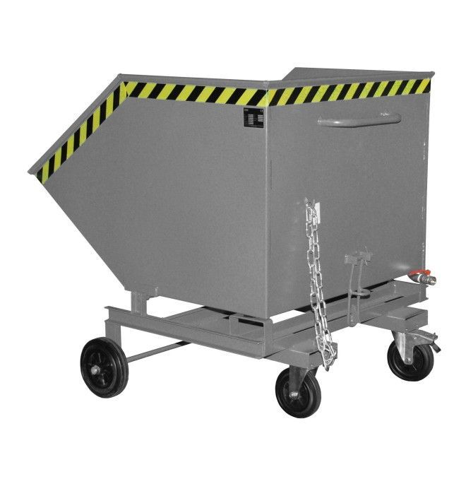 Tilting Container--Virutas wheelbarrow, painted, gray mouse