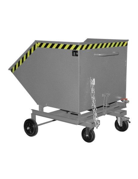 Tilting Container--Virutas wheelbarrow, painted, gray mouse