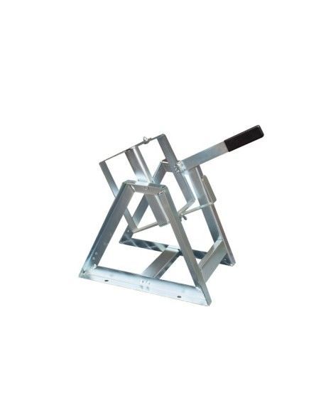 Plastic and Sheet Metal Drum--Based support for boats, galvanized