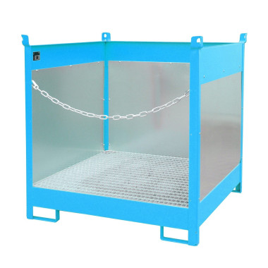 --Paleta de stacking of drums, painted, Light blue