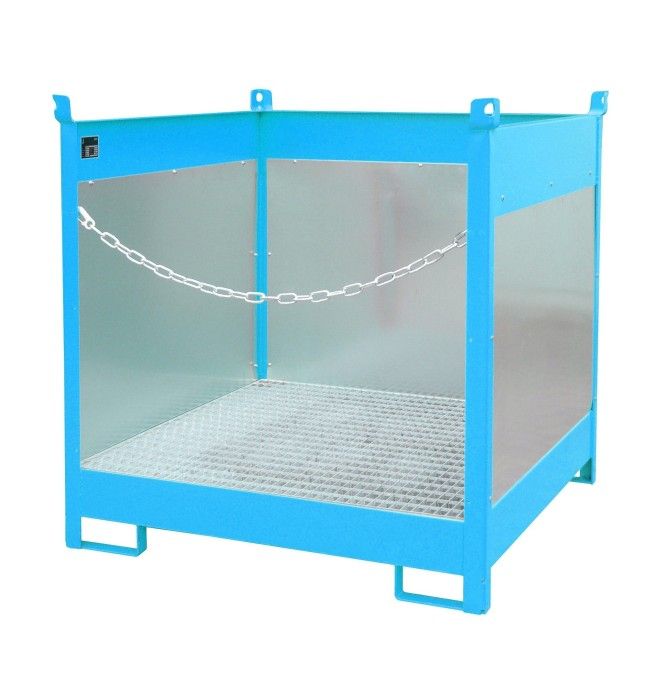 --Paleta de stacking of drums, painted, Light blue