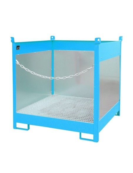 --Paleta de stacking of drums, painted, Light blue