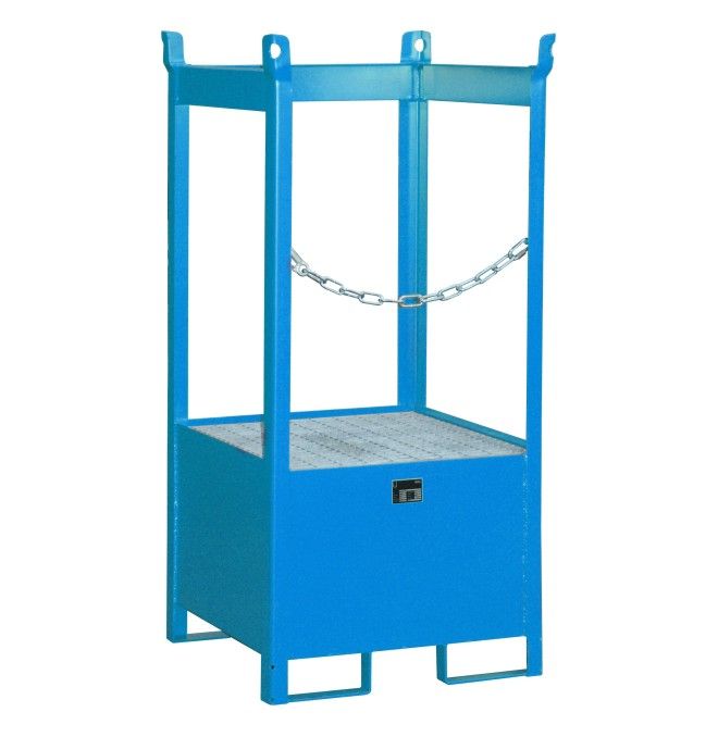 --Paleta de stacking of drums, painted, Light blue