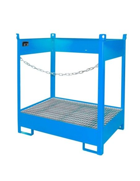 --Paleta de stacking of drums, painted, Light blue
