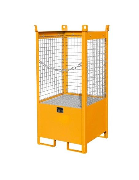 Paleta de apilamiento de bidones, lacado, amarillo anaranjado