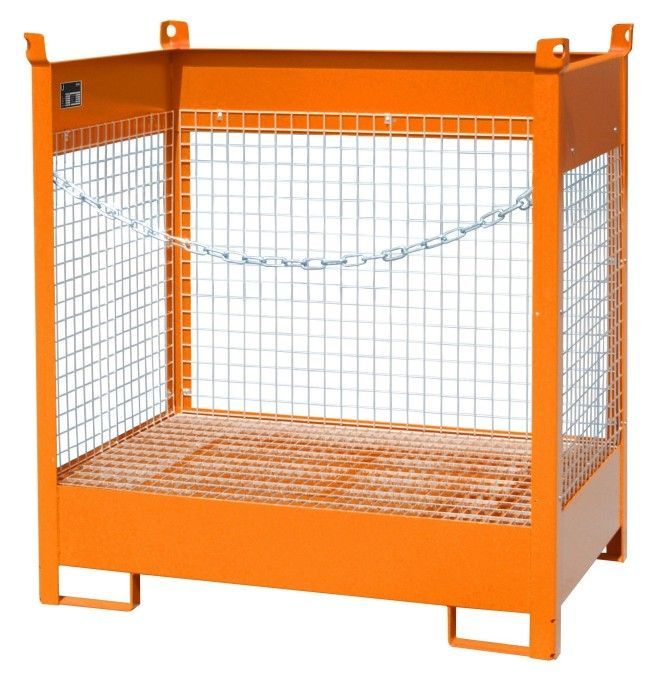 Paleta de apilamiento de bidones, lacado, amarillo anaranjado