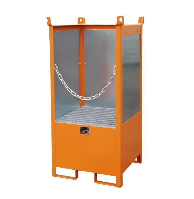 Paleta de apilamiento de bidones, lacado, amarillo anaranjado