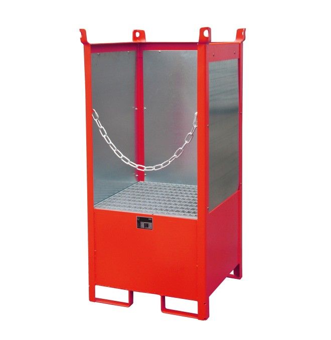 Paleta de apilamiento de bidones, lacado, rojo vivo
