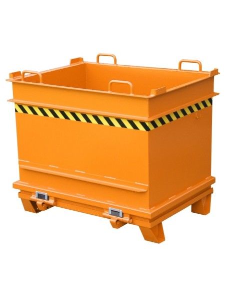 Tilting Container--Container materials construction, painted, Orange yellow