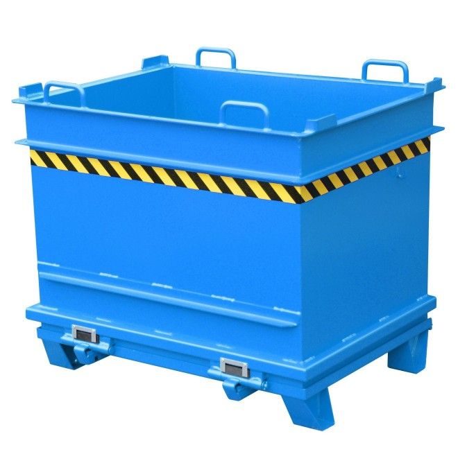 Kippbehälter--Container materialien konstruktion, lackiert, hellblau
