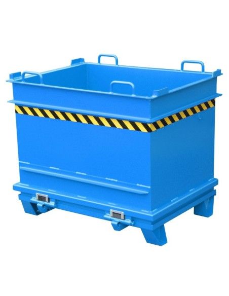 Contenitore Ribaltabile--Contenitore materiali costruzione, dipinto, azzurro