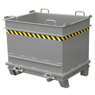Tilting Container--Container materials construction, painted, gray mouse