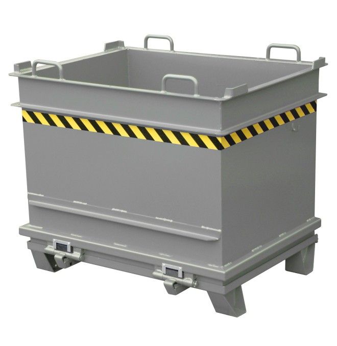 Tilting Container--Container materials construction, painted, gray mouse