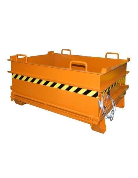 Contenedor de materiales de construcción, pintado, Amarillo naranja