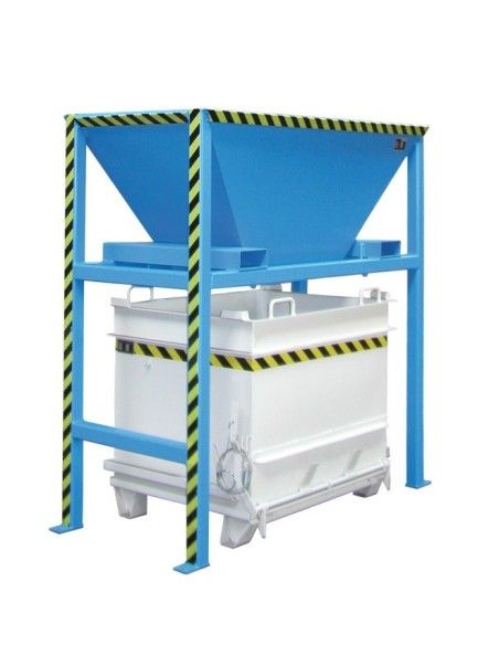 Tilting Container--Container materials construction, painted, Orange yellow