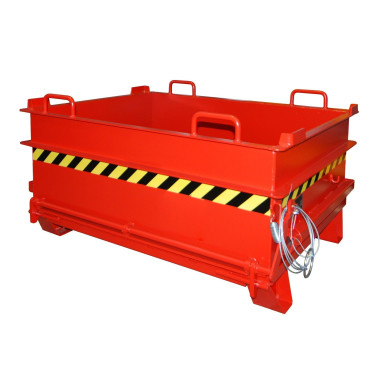 Tilting Container--Container materials construction, painted, red fire