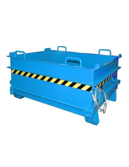 Kippbehälter--Container materialien konstruktion, lackiert, hellblau