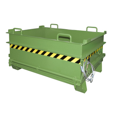 Tilting Container--Container materials construction, painted, green Reseda