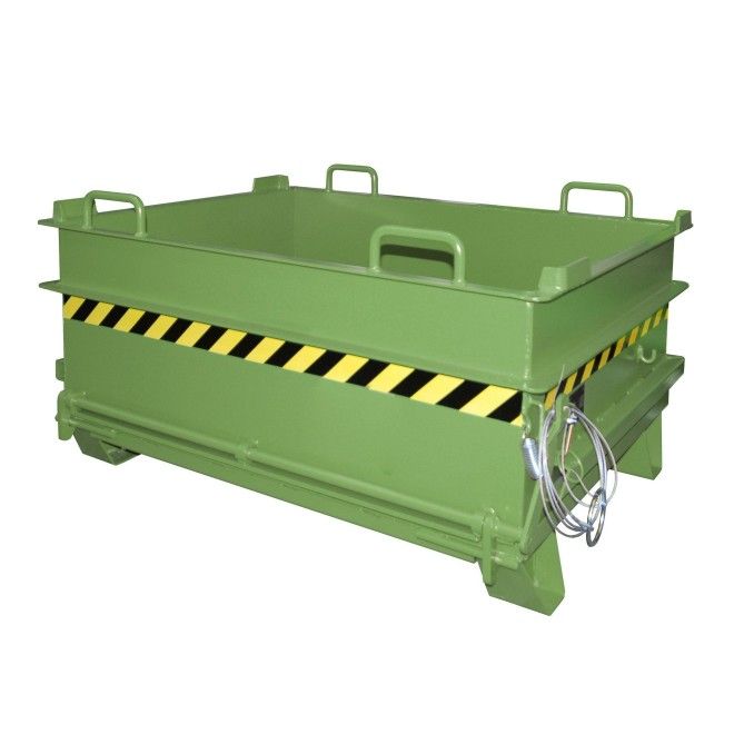 Tilting Container--Container materials construction, painted, green Reseda