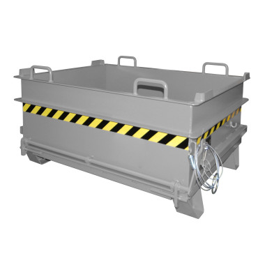 Bacs Basculants--Conteneur matériaux construction, peint, souris grise