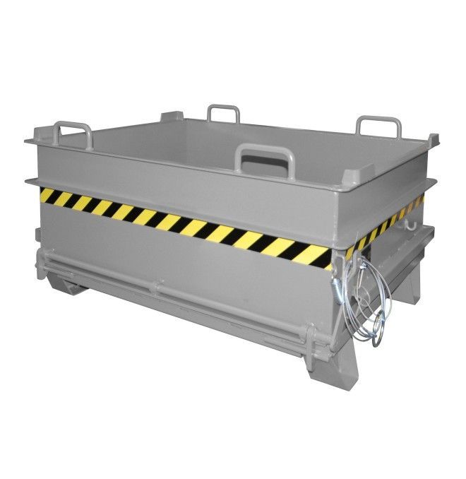 Tilting Container--Container materials construction, painted, gray mouse