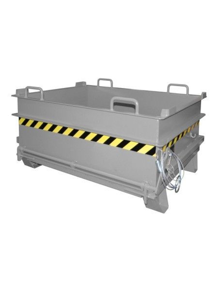Contenedor de materiales de construcción, pintado, gris ratón