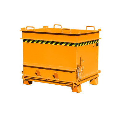 Tilting Container--Container materials construction (acted with brick clamping), painted, orange yellow