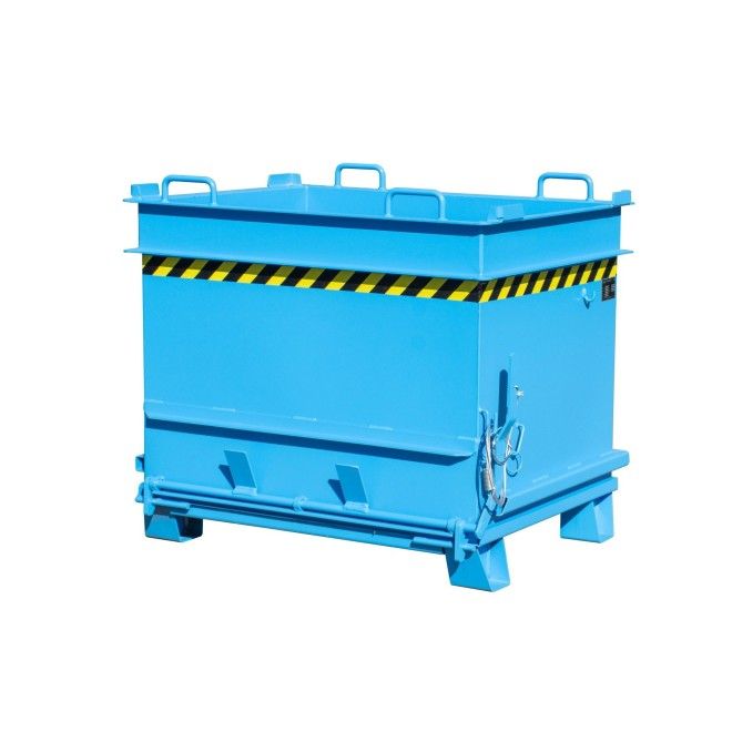 Tilting Container--Container materials construction (acted with brick clamping), painted, light blue