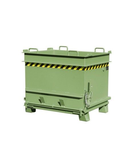 Tilting Container--Container materials construction (acted with brick clamping), painted, green Reseda