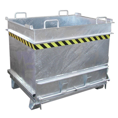 Contenedor de materiales de construcción (accionado con pinzas para ladrillos), galvanizado en caliente